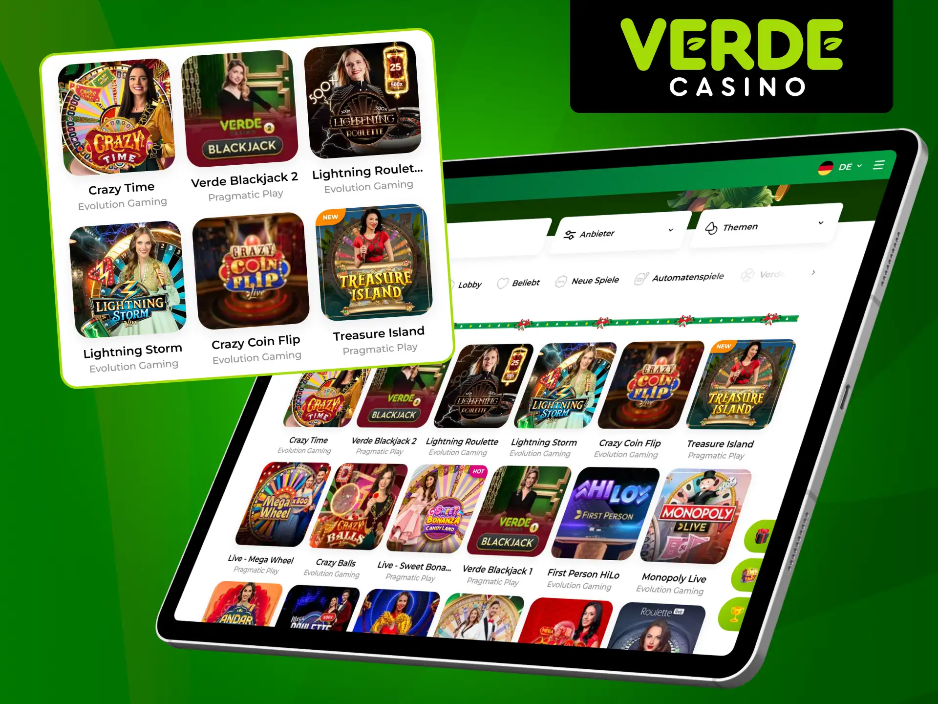 Einfache Schritte, um mit Live-Dealer-Casinospielen im Verde Casino zu beginnen.